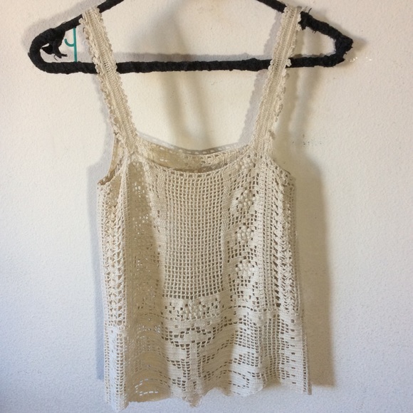 Vintage Art Deco Crochet Knit Blouse Vine Leaves - Picture 5 of 9